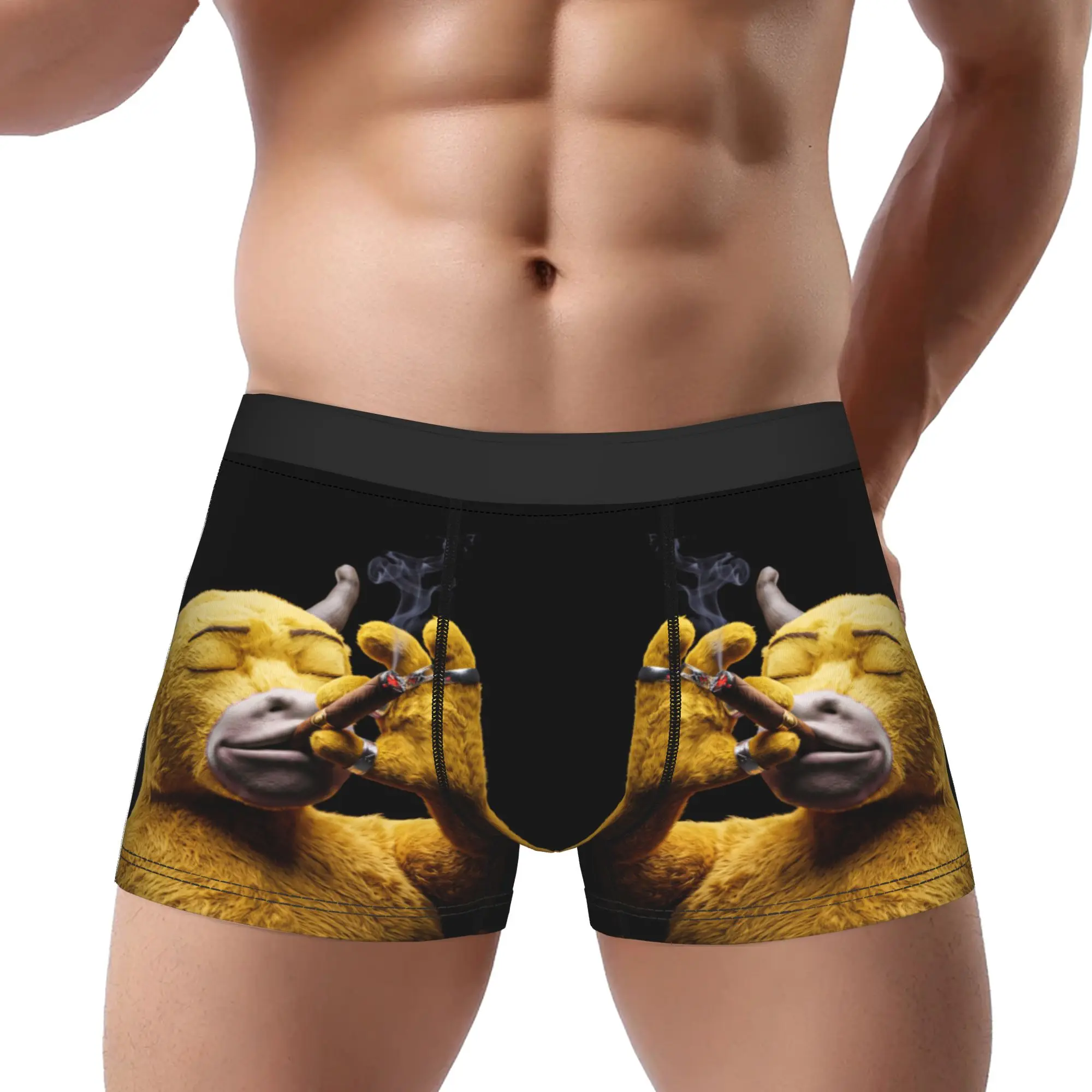Cool Bull Smoking Cigar Character Art  Underpants Homme Panties Male Underwear Comfortable Shorts Boxer Briefs