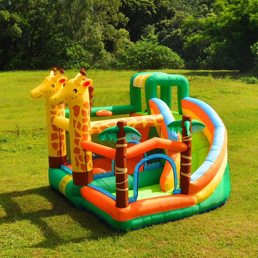 Hot selling commercial inflatable bounce castle with slide animal bounce house factory custom inflatable trampoline OEM