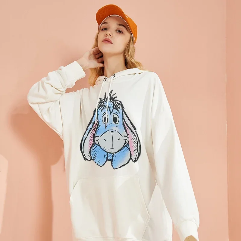 Women Hoodies Disney Winnie The Pooh and Honey Treee Eyore Hoodies Cartoon Long Sleeve Sweatshirts Fashion Hooded Clothes Tops