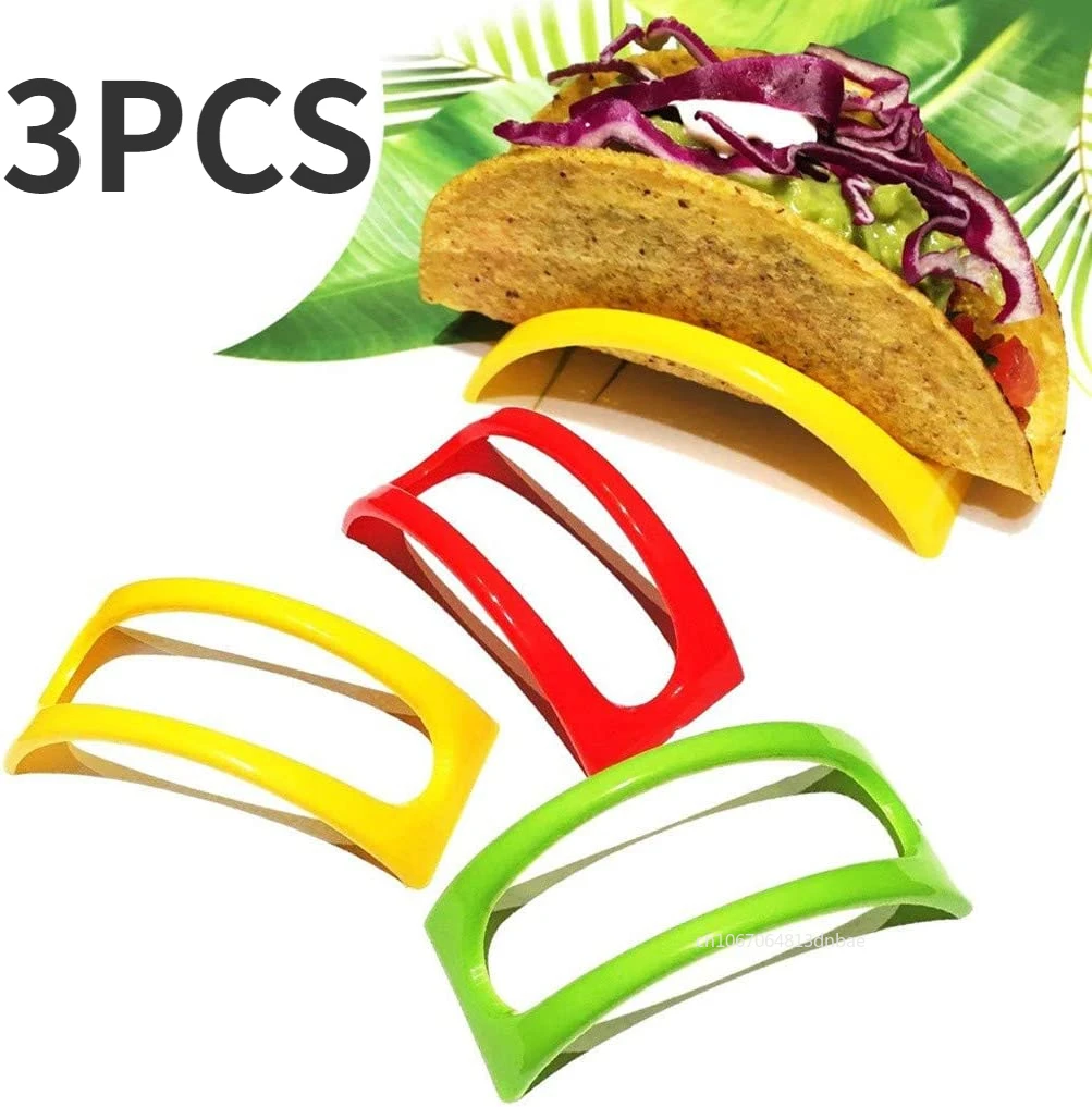 3pcs/set Mexican Roll Rack Taco Holder Tortilla Pancake Stand Holder Creative Wave Shape Tray Holder Taco Cake Rack Kitchen Tool