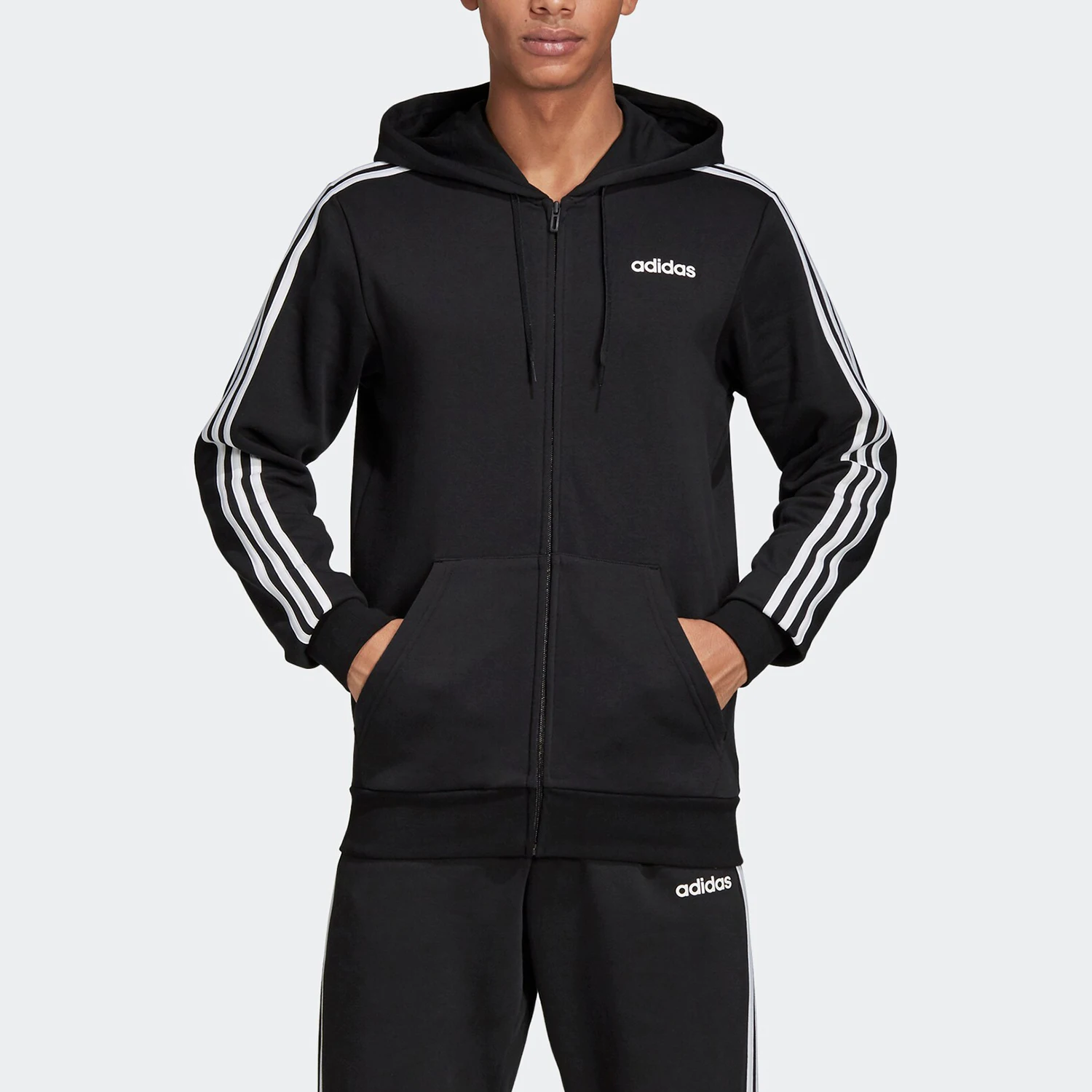 Adidas-cárdigan con capucha para hombre, ropa deportiva informal, temporada genuina, EI5615