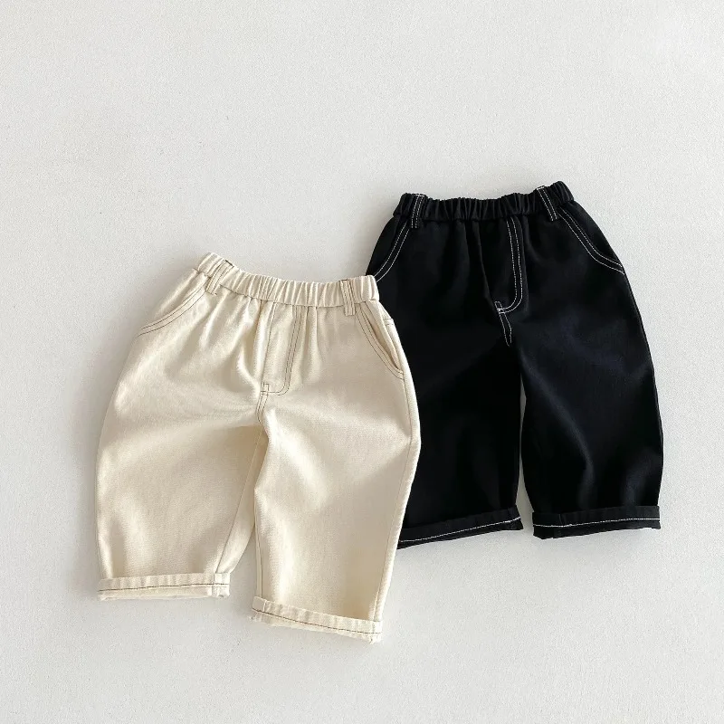 

HoneyCherry Kids Pants Autumn New Children Casual Straight Style Boys Denim Pants Fashion Girls Trousers