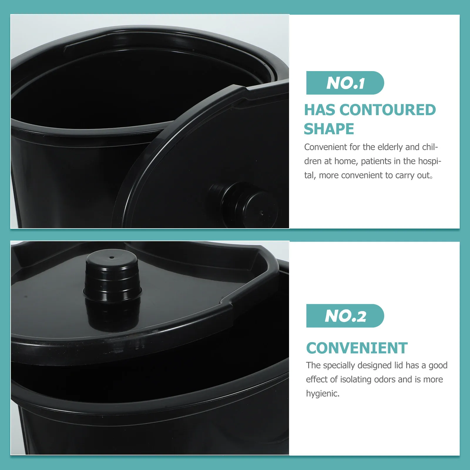 

Plastic Chamber Pot Portable Urine Bedpan Lid 5L Durable Toilet for Elderly Patients Household Bathroom Chamber Pot