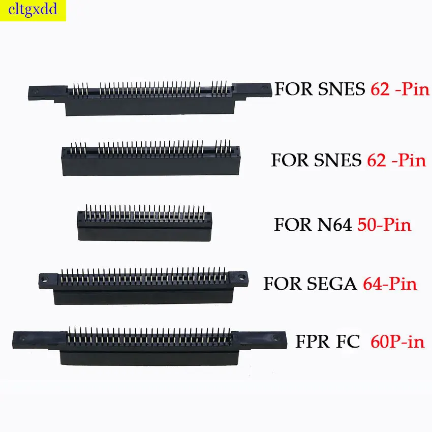 1PCS FOR SNES N64 SEGA FC Connector Game Card Slot 62pin 50pin 64pin 60pin for SEGA Genesis N64 SNES FC clone console replacemen