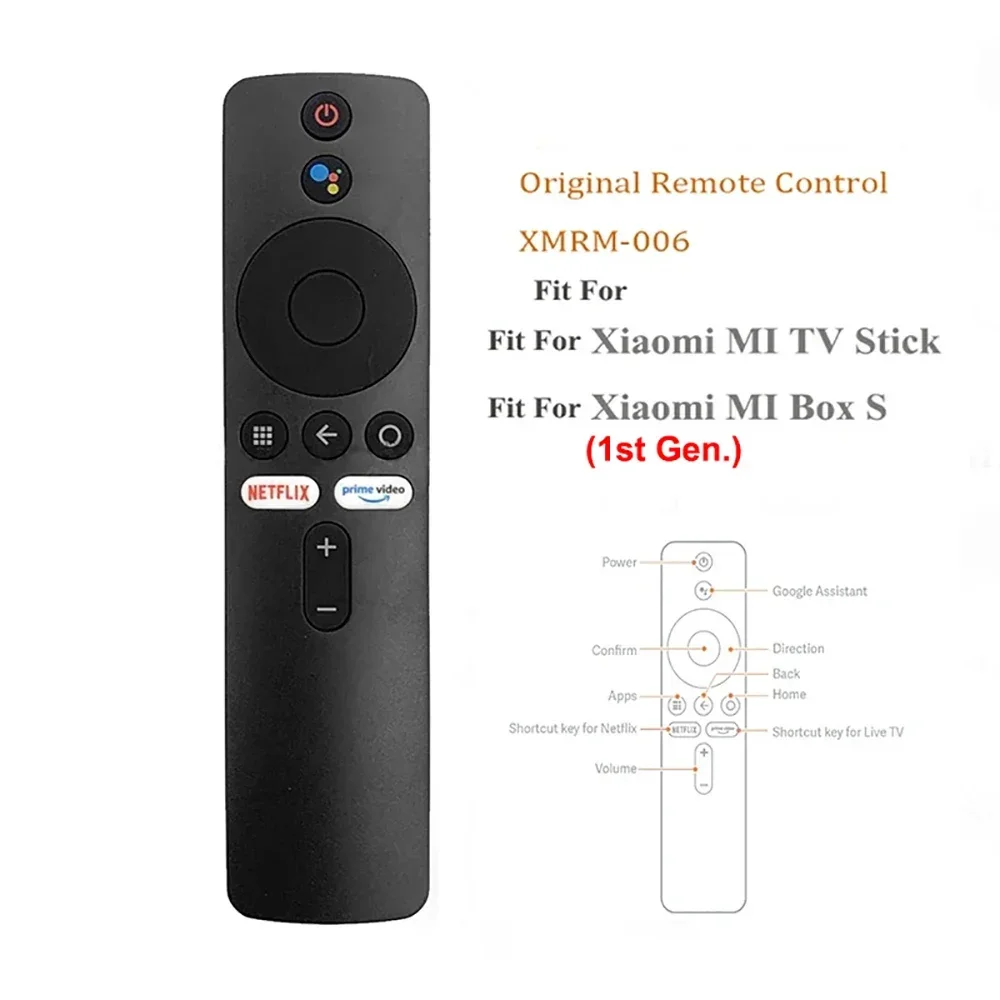 Remote Control For Xiaomi Mi TV Stick MI Box 4S 4K HD Replacement Remote For Xiaomi Smart TV Stick Eith Bluetooth Voice Control