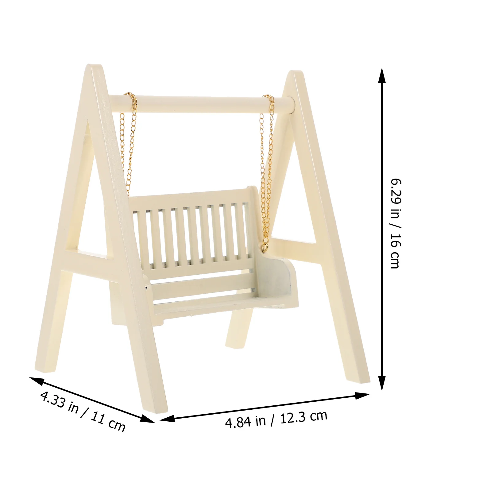 

Mini Swing Dollhouse Accessory Vivid Design Non Deformable Smooth Surface DIY Mini Decor Tools Swings Miniature Model