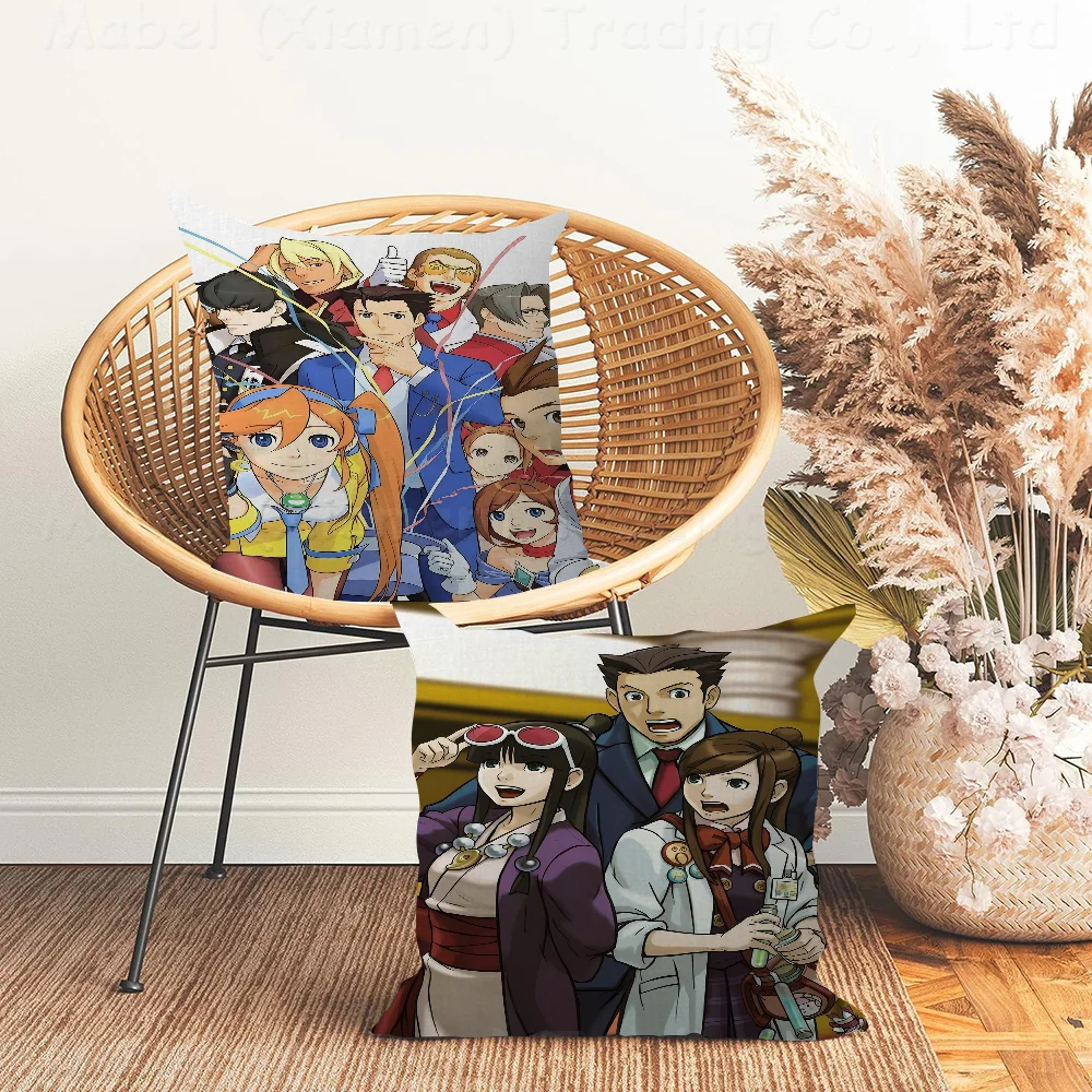 

Ace Attorney Anime Cushion Cover 30x50 Polyester Sofa Cushions Decorative Throw Pillows Home Decoration Pillowcover