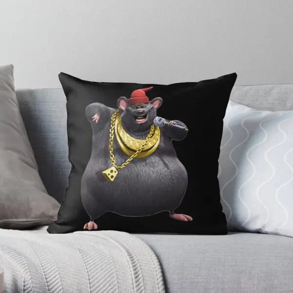 Biggie Cheese Rat  Printing Throw Pillow Cover Bedroom Throw Office Decor Soft Wedding Cushion Case Pillows not include One Side