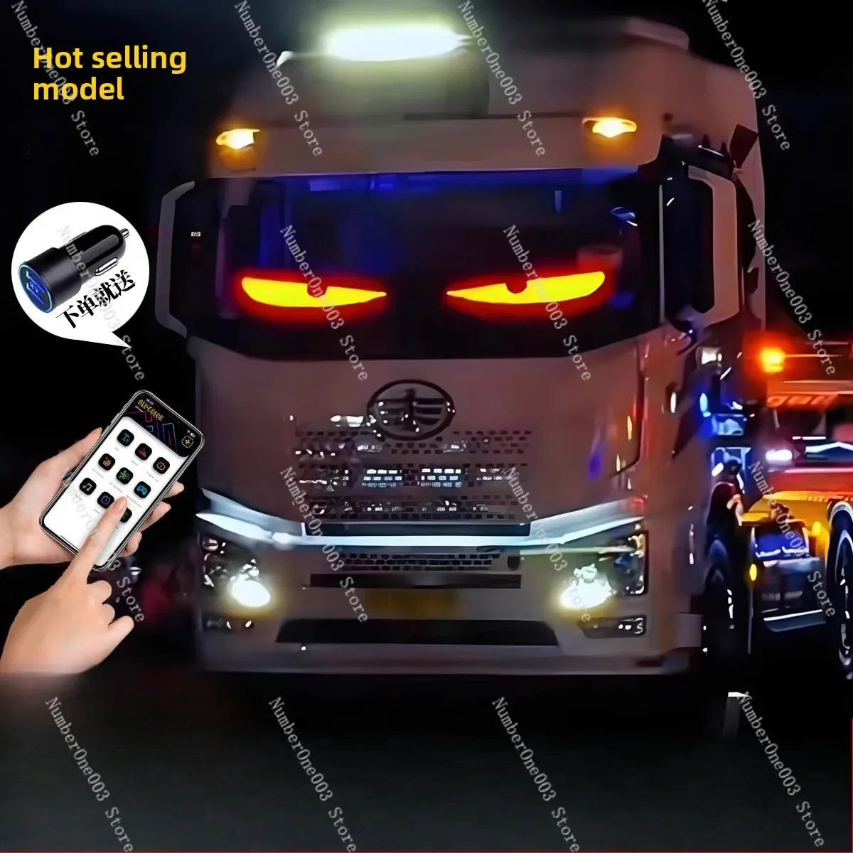 LED Demon Eye Truck Light – Flexible Full-Color Smart Display Sticker for Heavy-Duty Trucks and Trailers