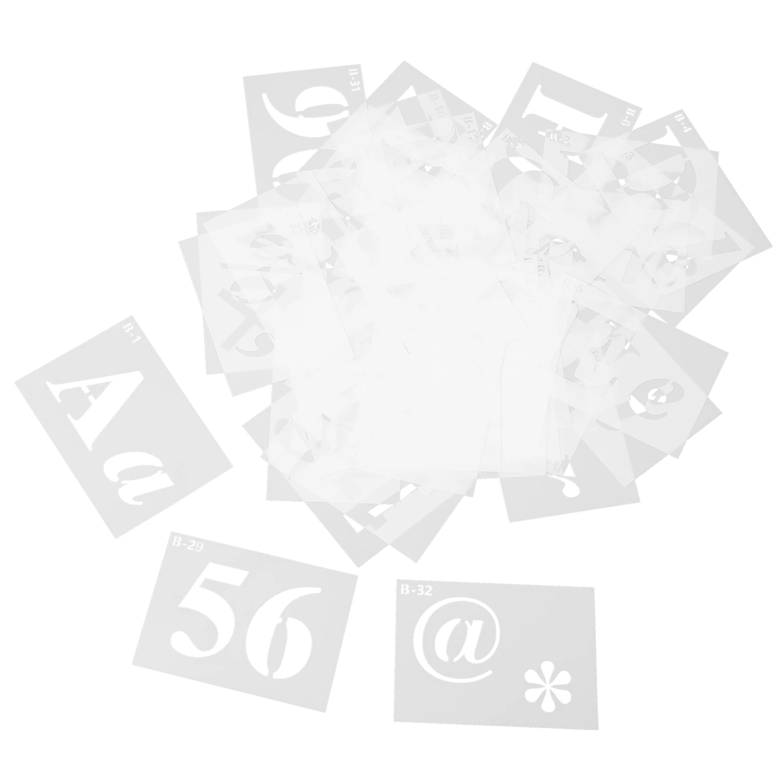 

40pcs Alphabet Graffiti Template Letter Font Stencils Small Large Spray Paint Wood Canvas DIY Clothing Bags Hats
