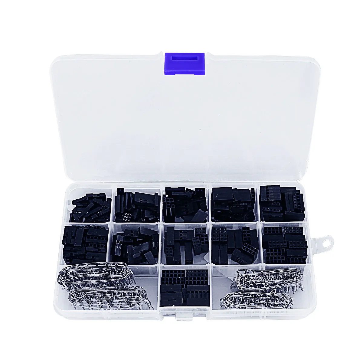 620Pcs Electronic Connectors Kit with 1x1 2x6 Pin Headers Crimp Terminals Housing for Computer Building Garden Appliance Repair