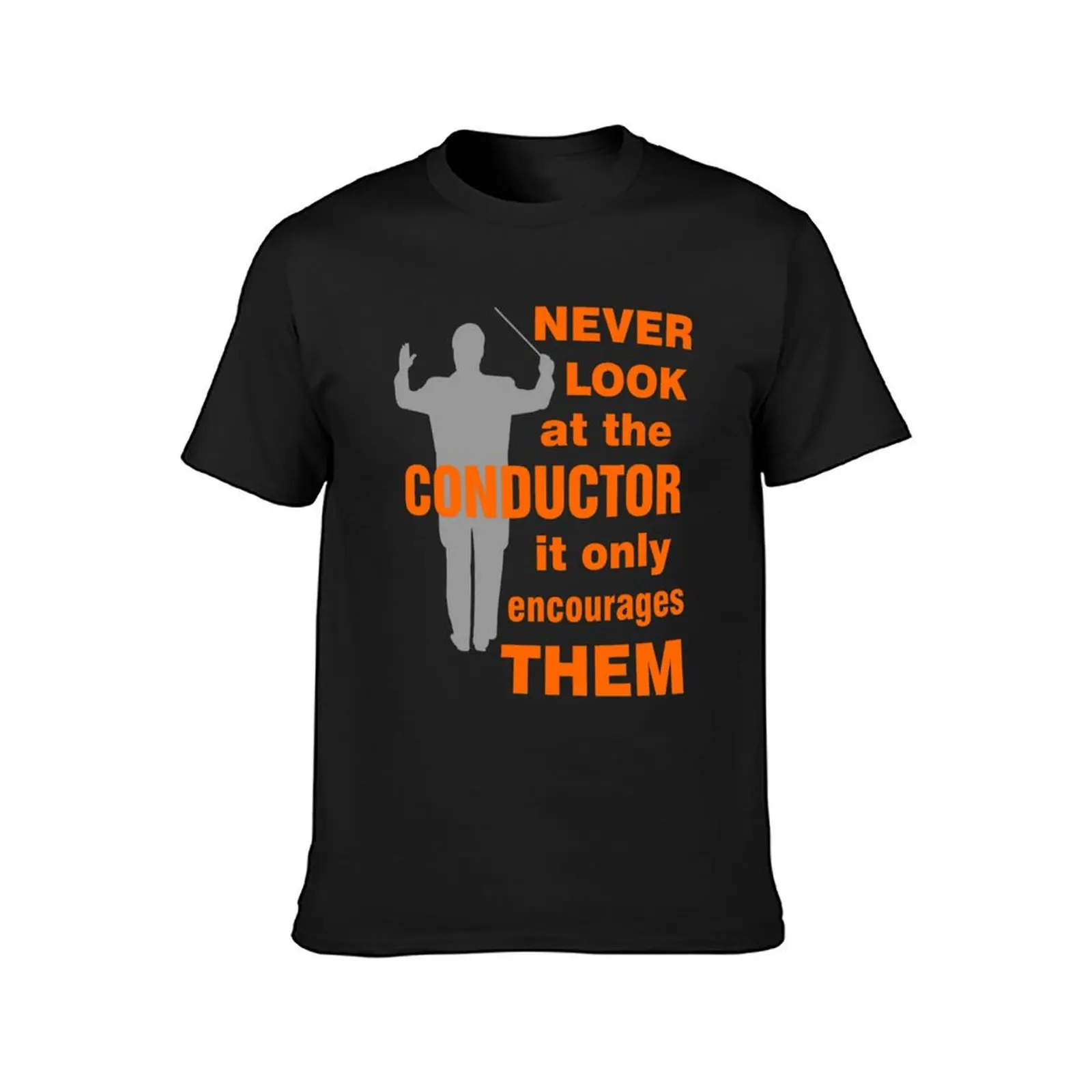 Funny Music Conductor T-shirt Short sleeve tee anime clothes graphics Blouse Men's t-shirt