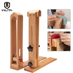 WUTA Leather Stitching Pony Hand Stitching Horse Table Desktop DIY Sewing Clamp Craft Working Tools Beech Wood w/2 Pcs Leather