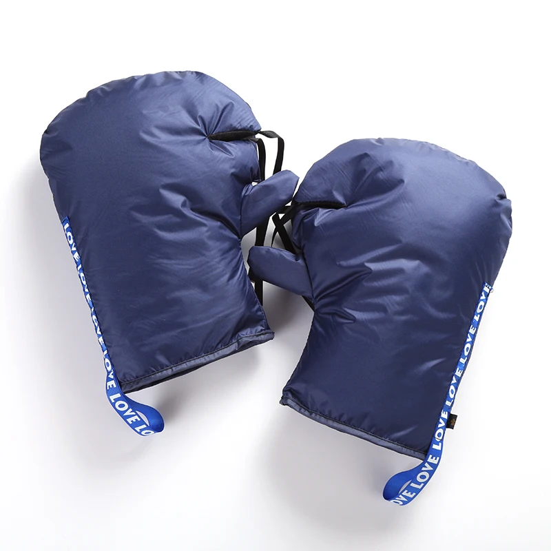 1 par de guantes a prueba de viento y lluvia para invierno, mangos de manillar cálidos para motocicleta, Scooter, bicicleta