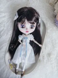 White princess style Blythe Doll Clothes dress gonna set per Ymy Licca Azones Ob24 Ob22 Doll kawaii action figure accessori