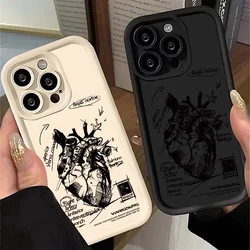 Creative Cardiovascular model Heart Medical Phone Case For iPhone 17 15 Pro Max 11 12 13 14 16 Pro XR 7 8 Plus Anti-drop Cover