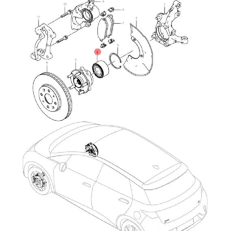 For Byd Seagull Dolphin Mini 2022-2025 Eqe-03017 Front Brake Original Car Accessories Para Auto Tools