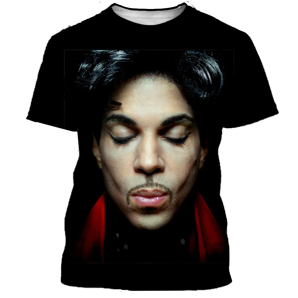 Singer Prince Rogers Nelson Tshirts 3D Print Summer Tees Streetwear Crew Neck Short Sleeve Oversized Men Women kids Tops Clothes