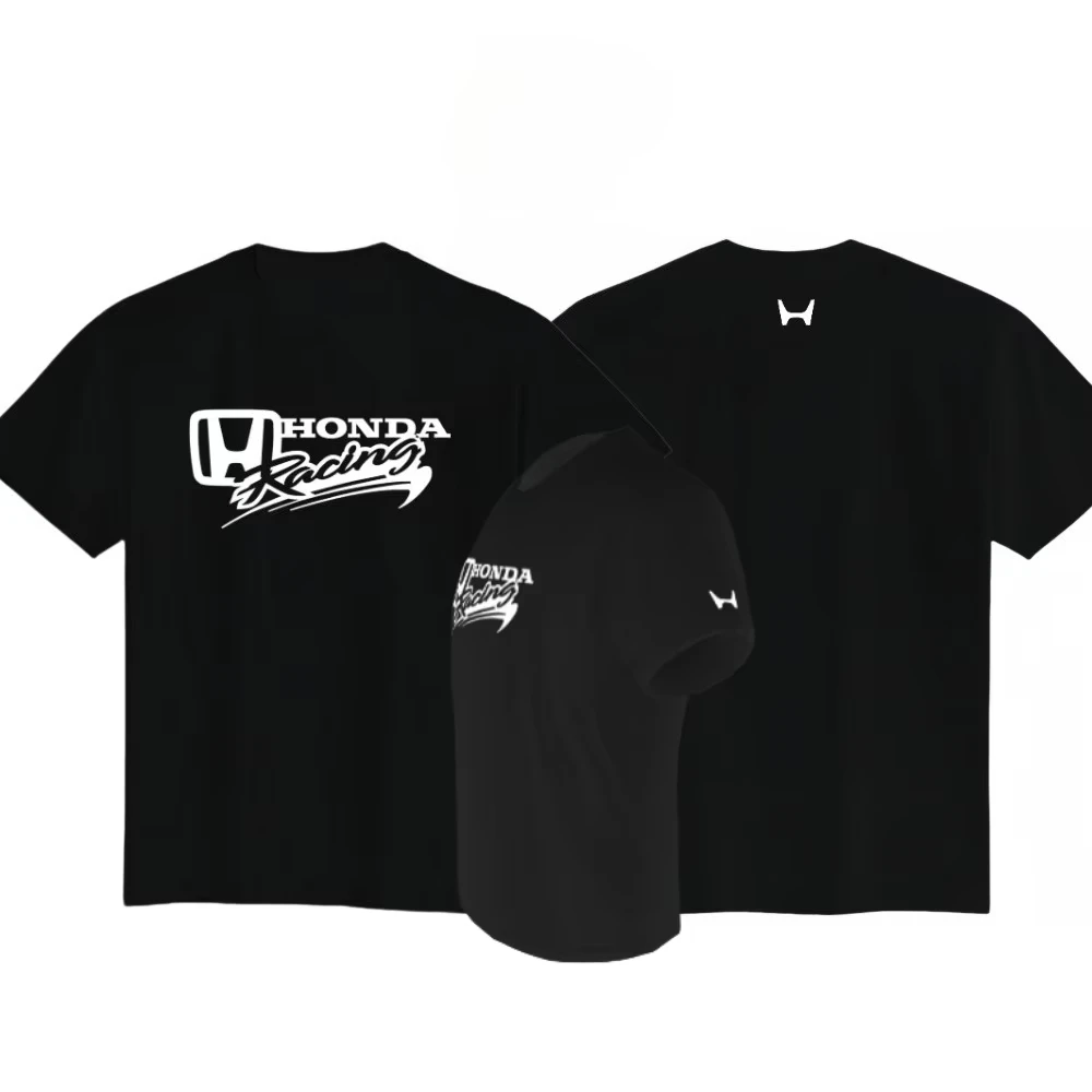 

Высококачественный модный брендовый модный гоночный костюм Honda 2025 года Honda, мужской и женский свободный топ с короткими рукавами и принтом