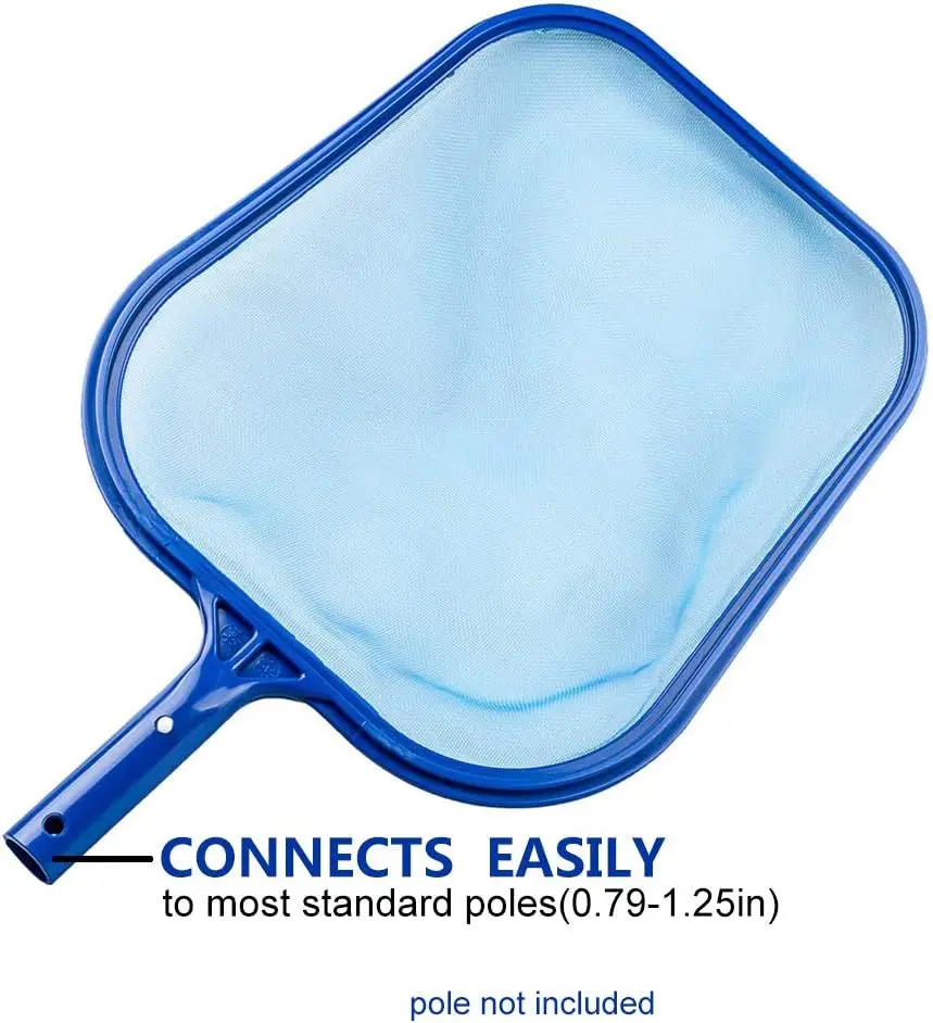 Tub Cleaner tool Professional Lightweight Mesh Frame Net Durable Blue Swimming Pool Spa Leaf Trash Net Skimmer Rake