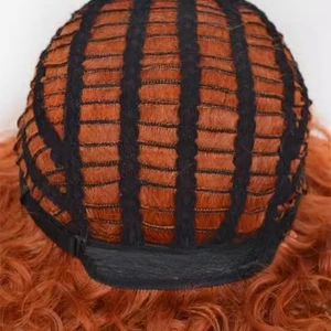 Çılgın şapkacı peruk encaracoladas curtas, ve bir kap peruk veya postiş, saç, turuncu, kırmızı, parti, karnaval, Cadılar Bayramı İlk 10 satış, çılgın şapkacı şapkası-no. 3