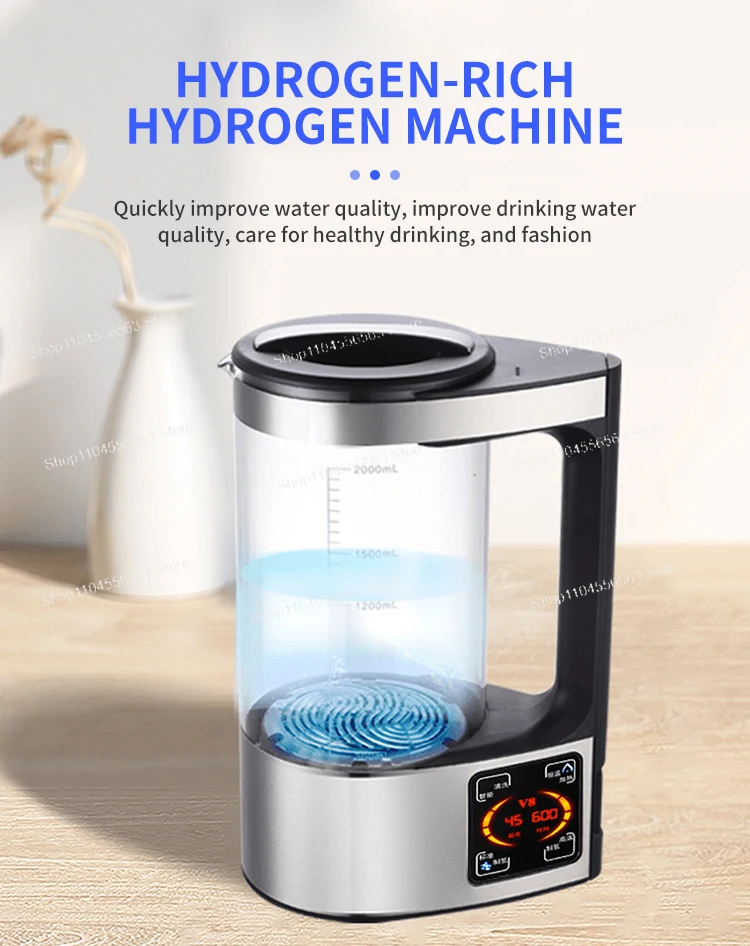 

2л активная бутылка для воды с водородом, генератор водорода для электролиза воды с термостойким чайником
