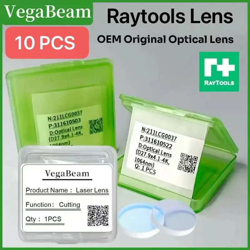 

10 PCS Raytools Original Protective Lens 27.9x4.1mm laser Protective Windows lens 37x7mm 12KW 15KW 20KW Fiber cutting head lens