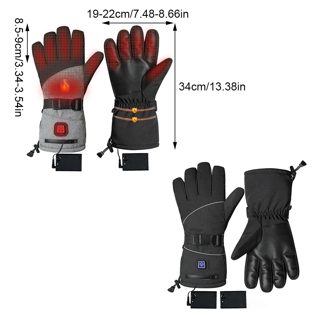 Aquecedores recarregáveis Black Hand, Luvas térmicas recarregáveis, Proteção para motocicleta