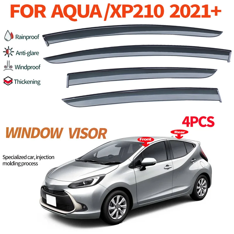 For TOYOTA AQUA 21-23 Window Visor Rain Deflector High Quality