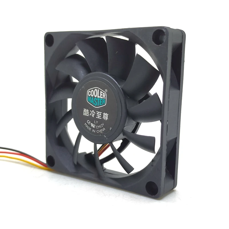 

70mm Computer Fan For Cooler Master A7015-30RB-3AN-F1 DF0701512RFMN E255988-CF DC12V 0.22A 3Pin 3Wire 70x70x15mm Cooling Fan