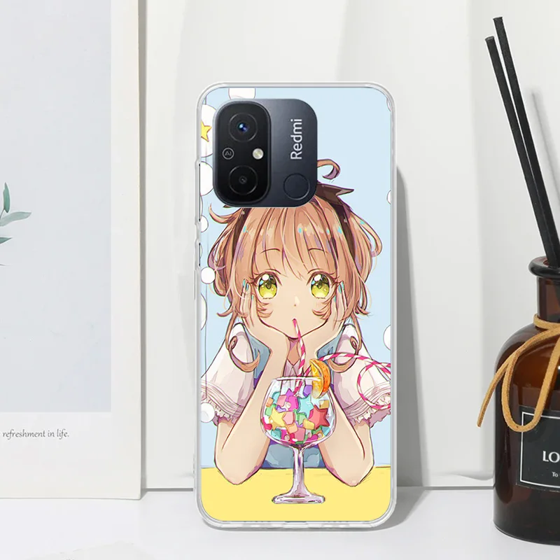 CardCaptor Sakura Anime Phone Case For Xiaomi Redmi 12C 12 10C 10A 10 9C 9A 9T 9 8A 8 7A 7 6A 6 Pro K70 K40 K20 Fundas Back Cove