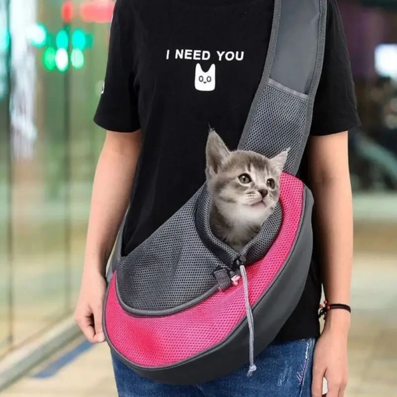 Pet Carrier For Cats And Small Dogs Travel Tote Shoulder Bags Breathable Travel Safe Sling Bag Pet Cat Dog Carrier Backpack