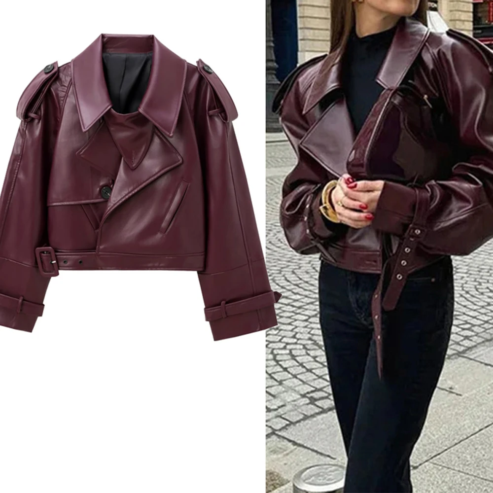 

Куртки-бомберы из искусственной кожи для женщин, модная укороченная куртка, женская уличная одежда, верхняя одежда, куртка с длинными рукавами, женские пальто, верхняя одежда