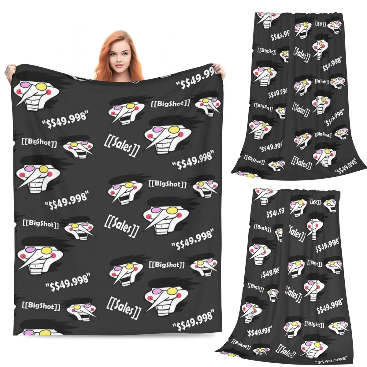 

Одеяло Deltarune Spamton, флисовое одеяло для дивана, легкое одеяло для дома, спальни, офиса, покрывало, одеяло