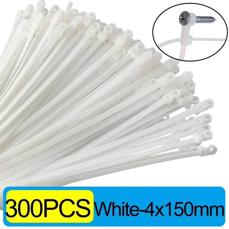 NONE Nylon Cable Tie with Screw Hole 6
