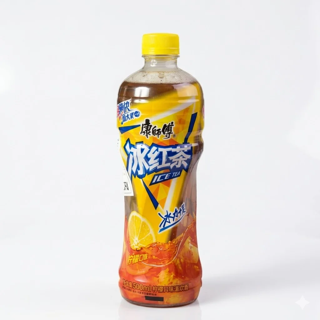 選べる 康師傅飲料 氷紅茶 レモンティー 緑茶 冰糖雪梨 氷砂糖入り梨ジュース ドリンク (500ml x 15点, 冰红茶 レモンティー)