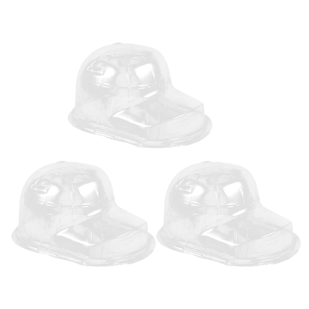 

3 Sets Container Hat Display Stand Man Baseball Cap Large Pp Organizer Clear Holder