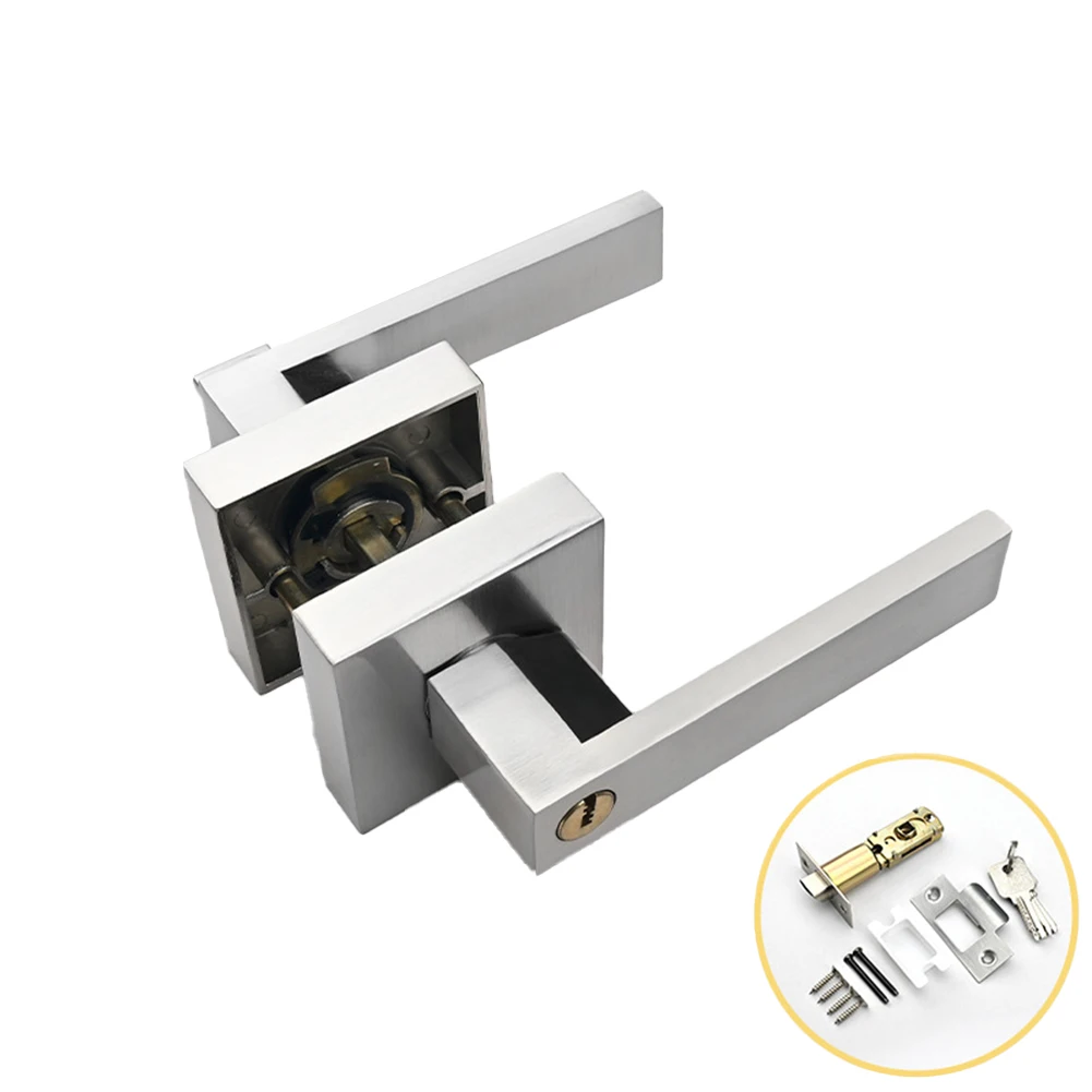 External Door Security External Door Lock Set Door Handle With Lock Built-in Lock Easy To Install Enhanced Security