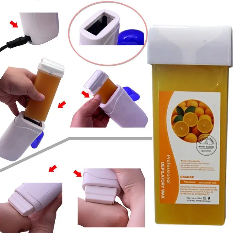 100g Professional Hair Removal Depilatory Wax Cartridge for Roll-On Wax Warmer