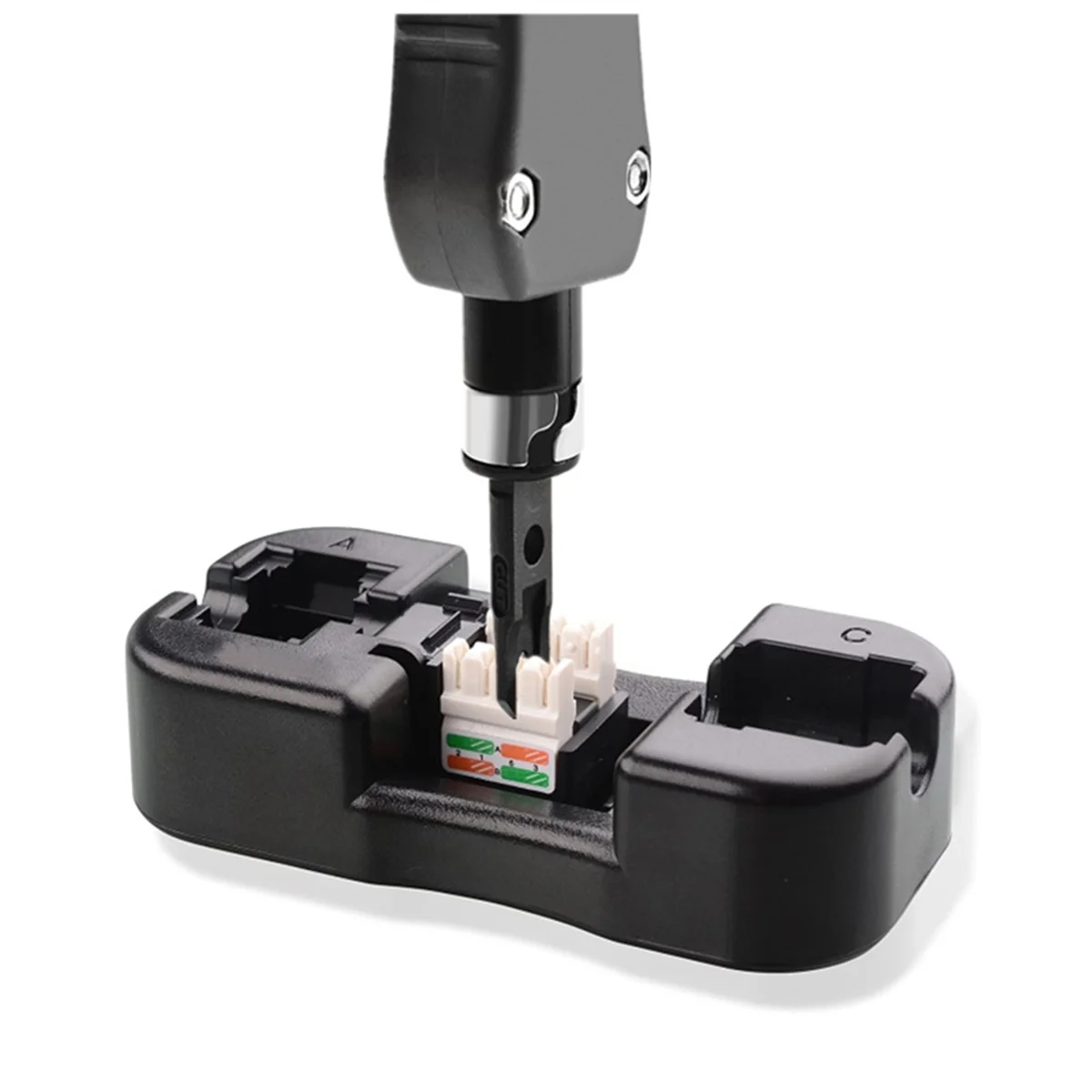 Detailhandel! Universele RJ45 Cat6/Cat5E/Rj11/12 voor Jack Punch Down Stand Bedrading Tool Module Houder