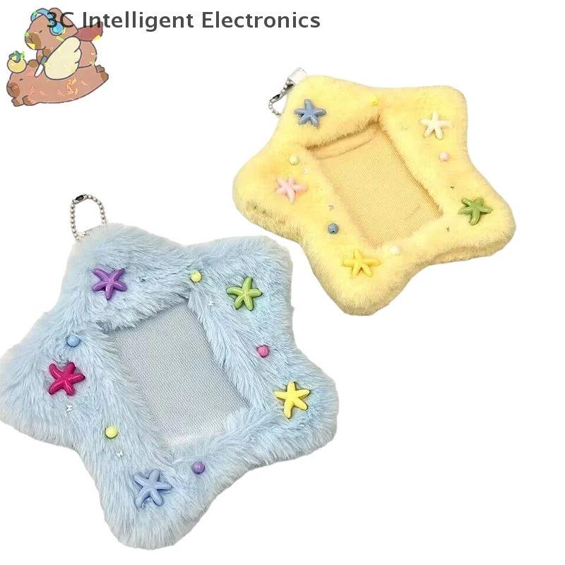 Cute Plush Photo Card Holder Photo Albums Decor Cover Case Kpop Idol Bus Card Protector Bag Picture Photo Sleeves Card Cases