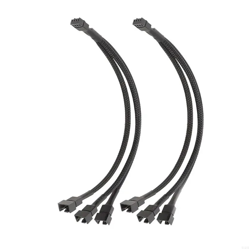 2pcs 3/2/1 Way 4PIN Вентилятор сплиттер разветвления