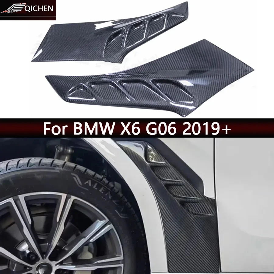 

Для BMW X6 G06 2019+ Накладки на боковые воздухозаборники (воздуховоды) из карбона, обвес, аксессуары для тюнинга автомобиля
