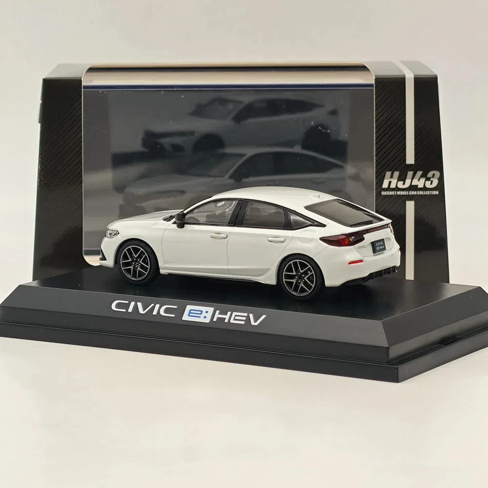 Hobby Japan 1:43 voor CIVIC (FL4) e:HEV Platinum White(P) HJ433003W Diecast Model Auto Miniatuur Limited CollectionToy voertuig