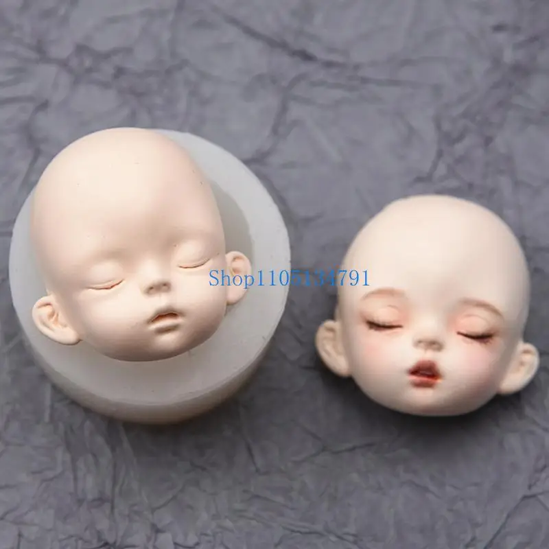 

Silicone Human Head Mould Fondant Face Moulds Model Doll Head Mold Making Cake Clay Resin Soap Molds DIY Art