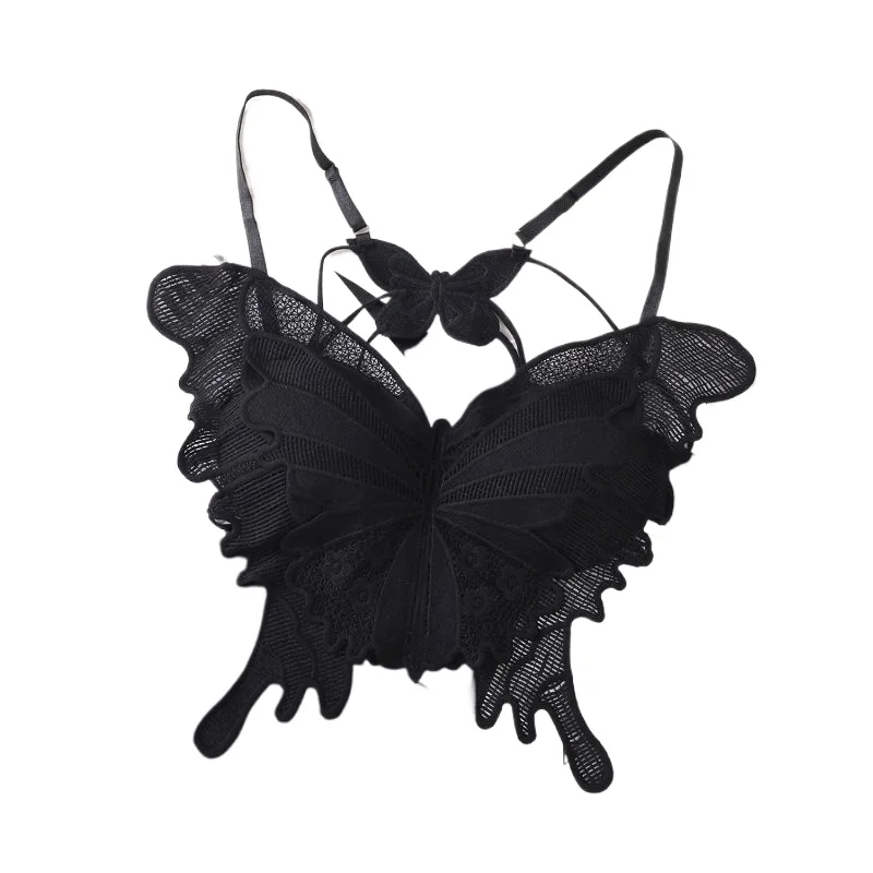 

New Fashionable Sexy Wholesale Four Seasons One Beautiful Back Without Steel Ring Cotton Bow Embroidery Seamless Sexy Underwear