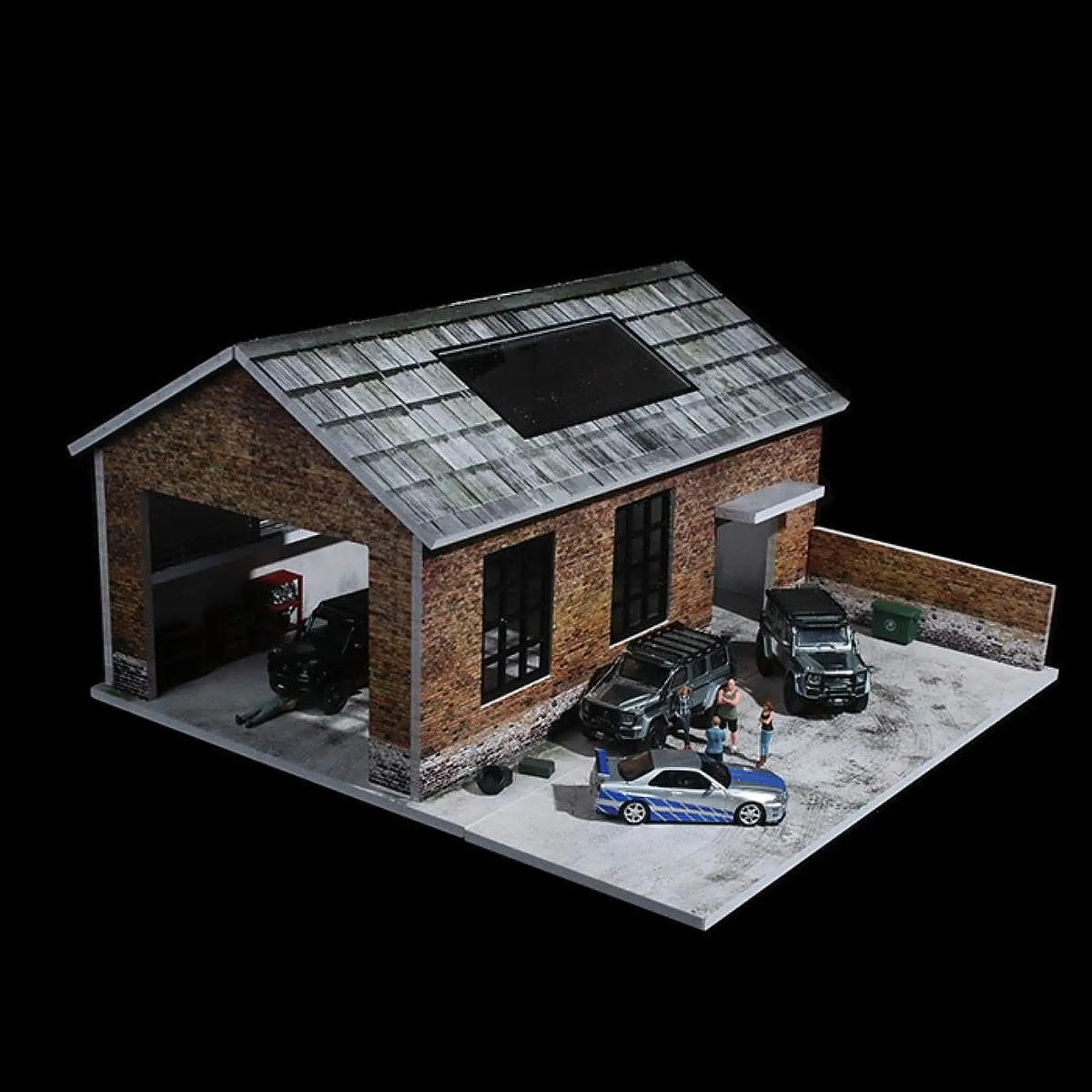 

1:64 Car Model Parking Lot Layout Garage Scene Layout Factory Lighting Scene
