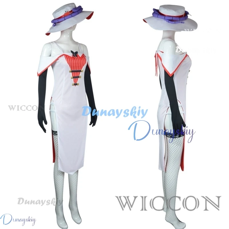 أزياء لوسيفر مورنينجستار التأثيرية للجنسين زي أنيمي هاسبين للبالغين بدلة نسائية للفندق أزياء كرنفال الهالوين الموحدة #4