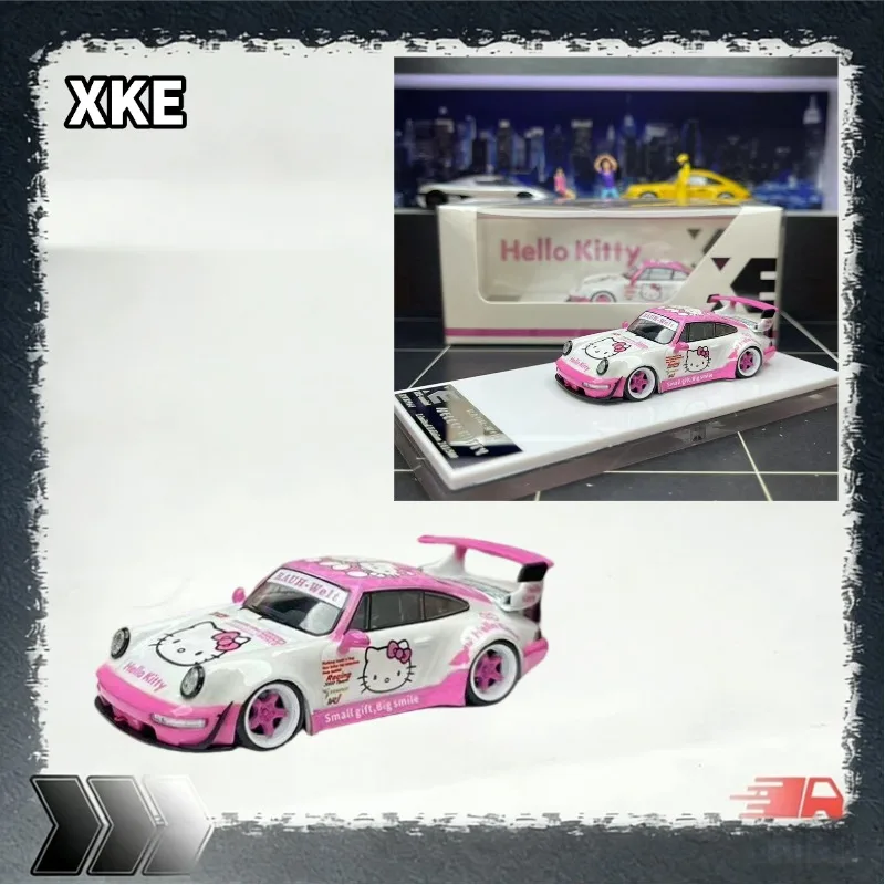 【In Stock】XKE 1/64 RWB 964 GT Wing HKT Realistic Alloy Car Model, Ideal for Holiday Gifts, Adult Collection and Decoration Items