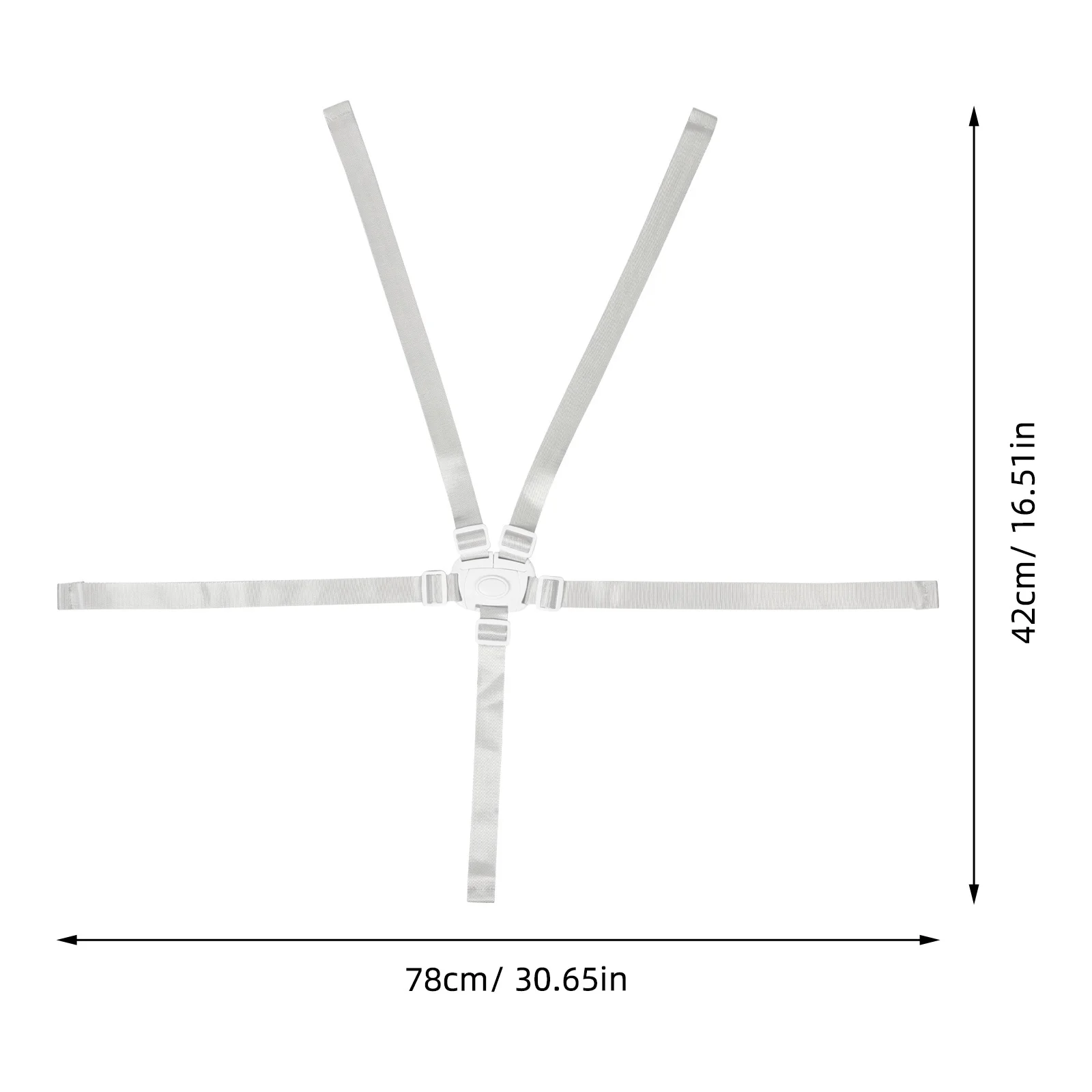 5 Point Safety Harness for Baby Chair Adjustable Straps High Chair Stroller Replacement Infant Toddler Dining Ride